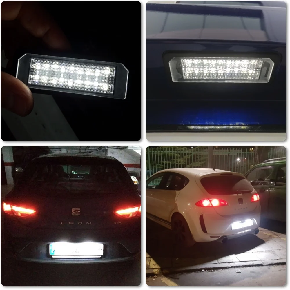 2 шт. 24SMD светодиодные лампы для номерного знака VW Golf 6 VI 5 V GTI MK4 MK5 MK6 Eos Lupo Scirocco Seat Leon