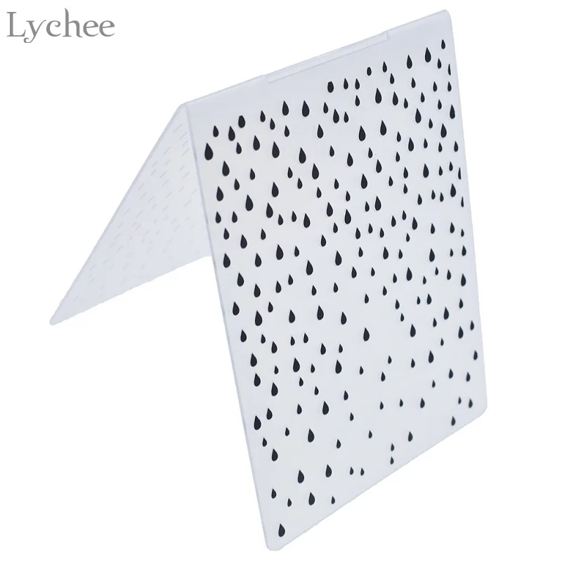 Lychee Life несимметричная пластиковая папка для тиснения в форме капли дождя
