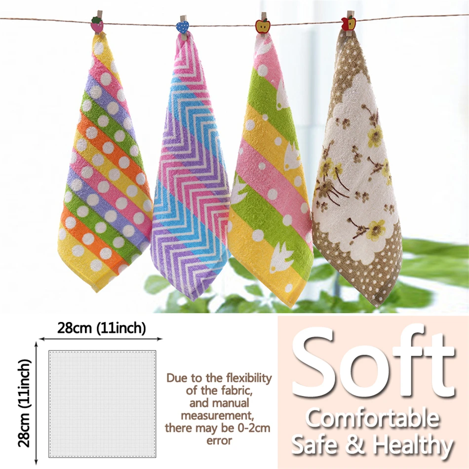 Child Face Towel Washcloth Baby Towel Newborn Muslin Baby Cotton Handkerchiefs Gauze Cloth Squares New Born Towel for Baby Wipes
