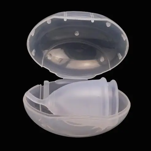 2 Piece Clear Набор из 2 предметов, женские гигиенические чашки, менструальные чашки, многоразовые,, медицинский силикон, для женщин, для менструации - Цвет: 2 Piece Clear