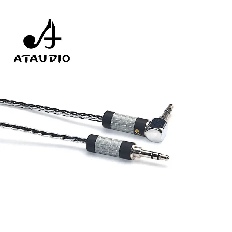 Hi Fi кабель ATAUDIO 3 5 мм end 7N OCC посеребренный аудиокабель с разъемом Aux|Кабели VGA| |