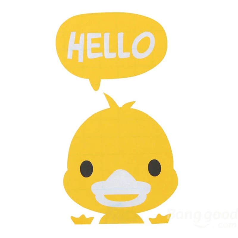 Мини мультфильм желтый утка наклейки на стену Наклейка украшение дома|stickers home