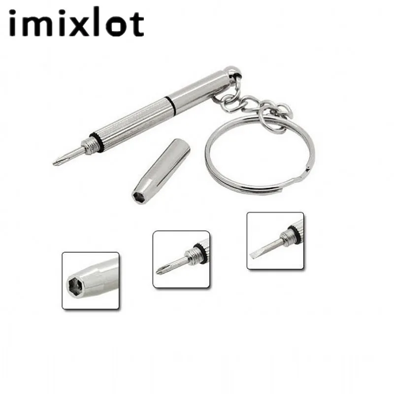 IMIXLOT 3 в 1 Нержавеющая сталь Линзы для очков Набор отверток очки набор ремонта