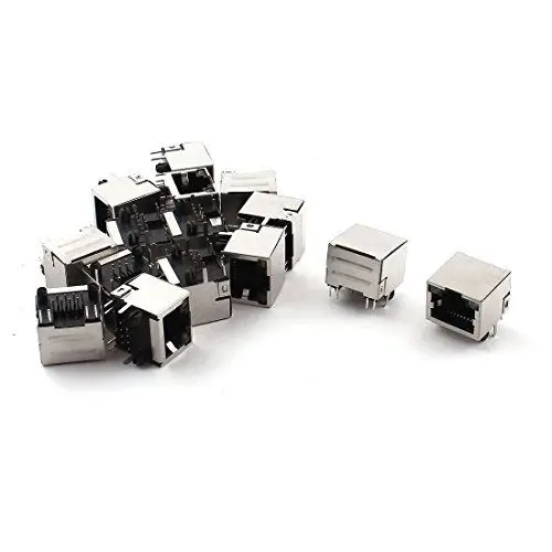 5 шт. 2LED освещение RJ45 8P8C экранированная Модульная сеть PCB гнезда|socket rj45|socket pcbsocket