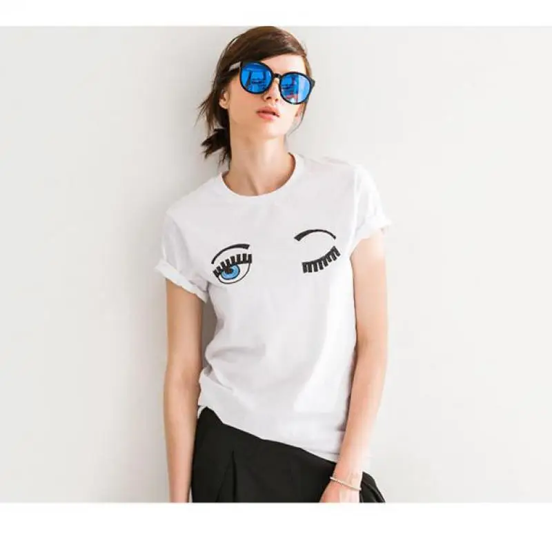 Женские хлопковые футболки Polera De Mujer Moda белые свободные с короткими рукавами