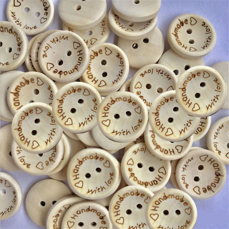 50 шт. деревянные пуговицы 15 мм 20 25 | Дом и сад