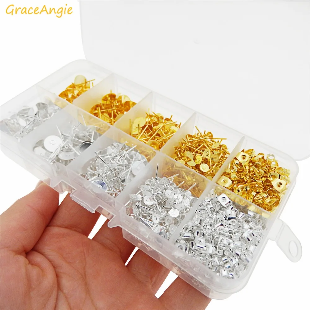 Серьги-гвоздики из нержавеющей стали с бабочкой 1600 шт./кор.