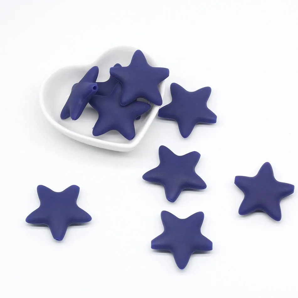 Blue 10pc 10 шт. силиконовые бусины без бисероплетения детские товары игрушки для прорезывания зубов Подсолнух Роза звезда Лебедь Корона Силиконовый грызун детский Прорезыватель - Цвет: Blue 10pc
