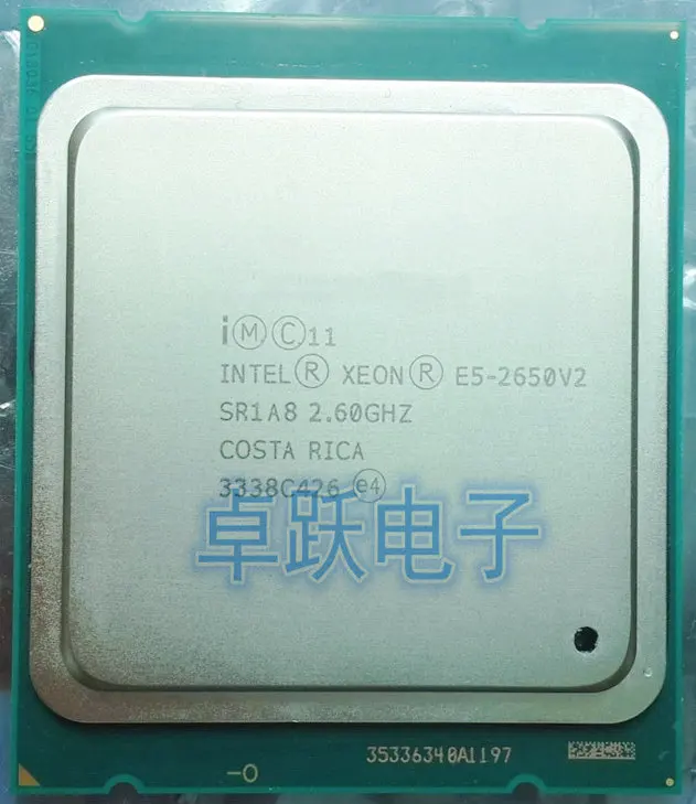 Процессор Intel Xeon E5-2650 V2 E5 2650 V2 Процессор 2,6 ГГц LGA 2011 SR1A8 Восьмиядерный процессор Настольный e5 2650V2