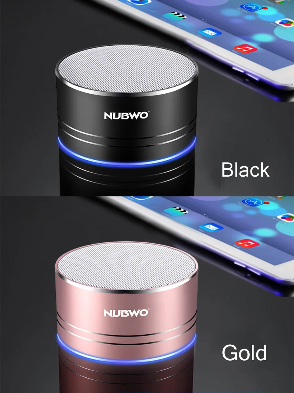 NUBWO портативный Bluetooth динамик с микрофоном/динамик телефона, AUX линии, карты памяти воспроизведения смартфонов для Apple/Android телефона