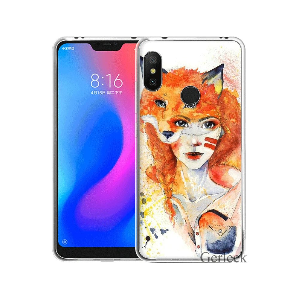 Жесткий чехол Desxz Fox Cat Animal для Xiaomi Mi A2 A1 5X 6X 6 8 9 9se 5 5S MAX 3 Lite | Мобильные телефоны и