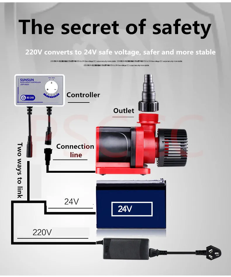 24V 3500L/h SUNSUN JDP-3500Q Wi-Fi управляемой DC водяной насос для аквариума морских рифов K пруд циркуляционный насос