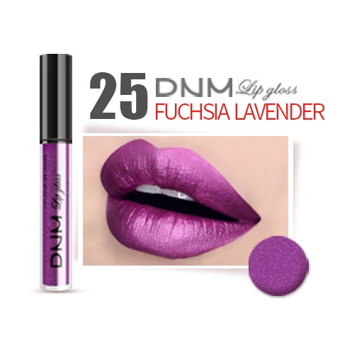 25 FUCHSIA LAVENDER DNM сверкающий блеск для губ, помада, оттенок, увлажняющий блеск, макияж, жидкий блеск для губ, помада, макияж, 52 цвета, блестящая краска, брендовая косметика - Цвет: 25 FUCHSIA LAVENDER