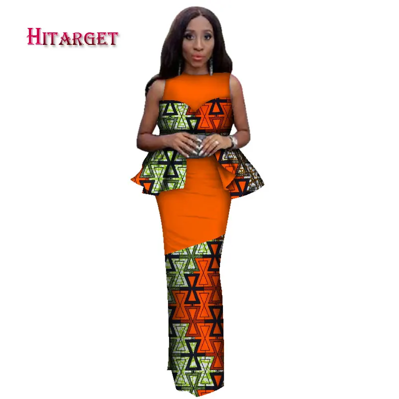 

Hitarget 2019 New Design African Bazin Riche Dresses for Women Traditional Craft High-end wedding dress African Clothes WY2314