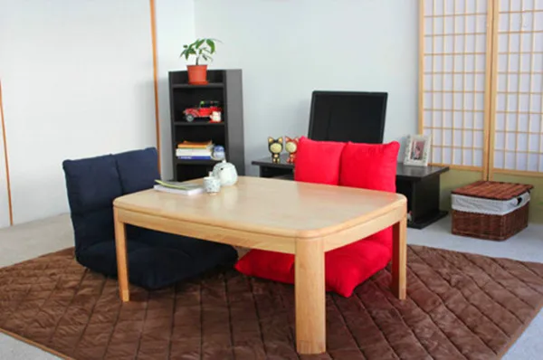 

Asian Traditional Kotatsu Table Rectangle 105cm Natural Color Low Modern Heated Foot Warmer Wood Furniture Coffee Table Design