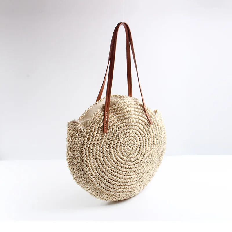 2018 NEW Round Straw Bag Women Crossbody Summer Woven Messenger Bags Lady Handmade Rattan Handbag Bolsos Mujor | Багаж и сумки