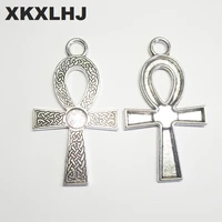 xkxlhj 10pcs charms kitchen knife tool 4626mm tibetan silver plated pendants antique jewelry making diy handmade craft