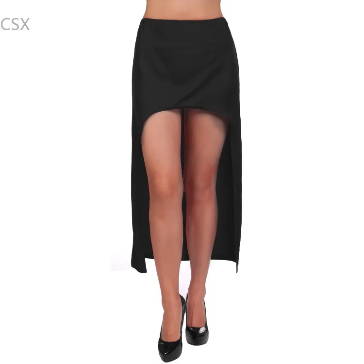 

New 2015 Summer Casual Asymmetrical Hem High Waist Maxi Skirt Long Women Fashion Swallow Tail Chiffon Skirts Womens Saias 35