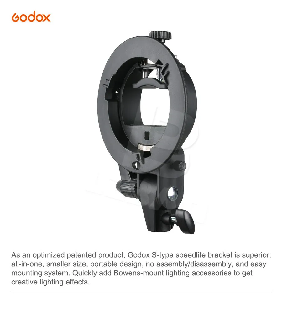 PRO Godox s-тип кронштейн Bowens S держатель для вспышки Speedlite Snoot софтбокс красота блюдо соты