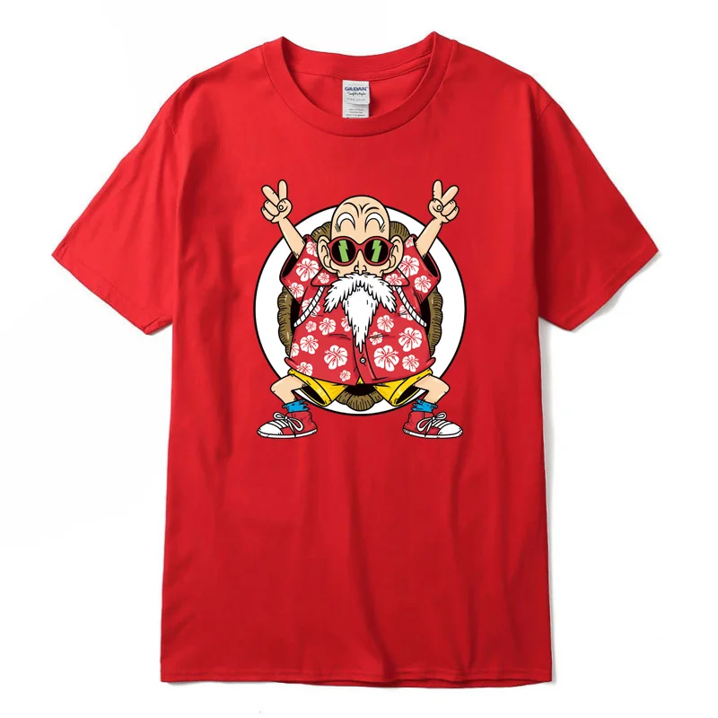 Red Summermen100% хлопок высокое качество для мужчин короткий рукав Dragon Ball Z Goku Футболка с принтом для мужчин Harajuku брендовая одежда Забавные футболки - Цвет: Red
