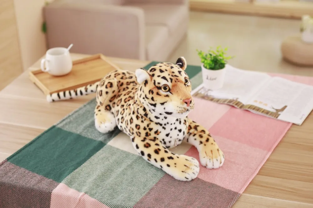 Милая игрушечный Леопард simaiton плюшевая леопардовая кукла-Тигр в подарок около 45 см