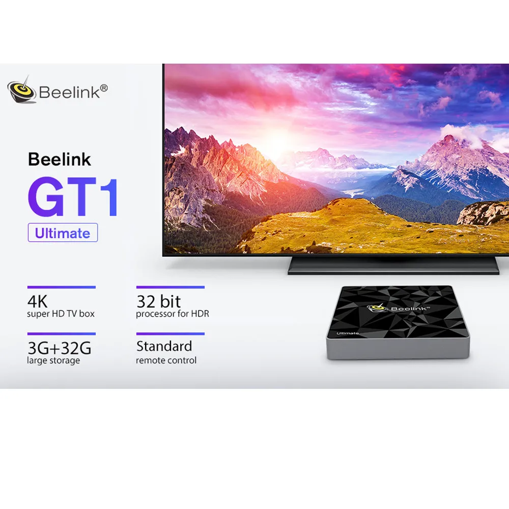 Beelink GT1 Ultimate Smart TV Box Android 7 1 Восьмиядерный процессор Amlogic S912 3G + 32G BT4.0 4K 2 4G 5 8G Wifi