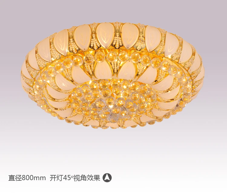 

Traditional crystal lamp k9 remote led seven multicolour circle ceiling light