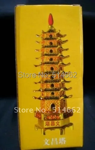 Золотая пластина из латуни Fengshui 6 дюймов венчанг десятиуровневая пагода|gold plating