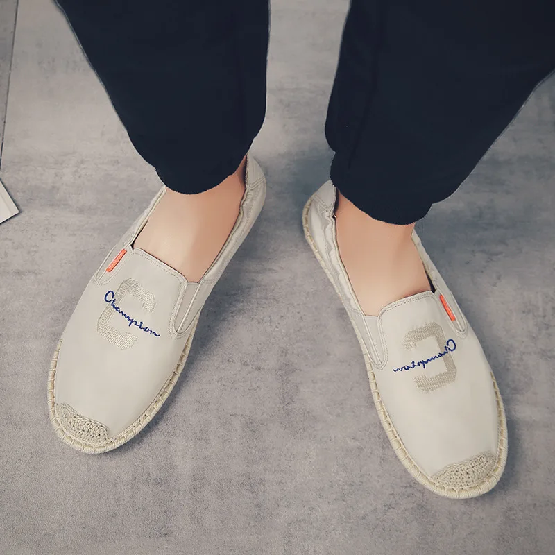 Мужская повседневная обувь на плоской подошве с эластичной резинкой без