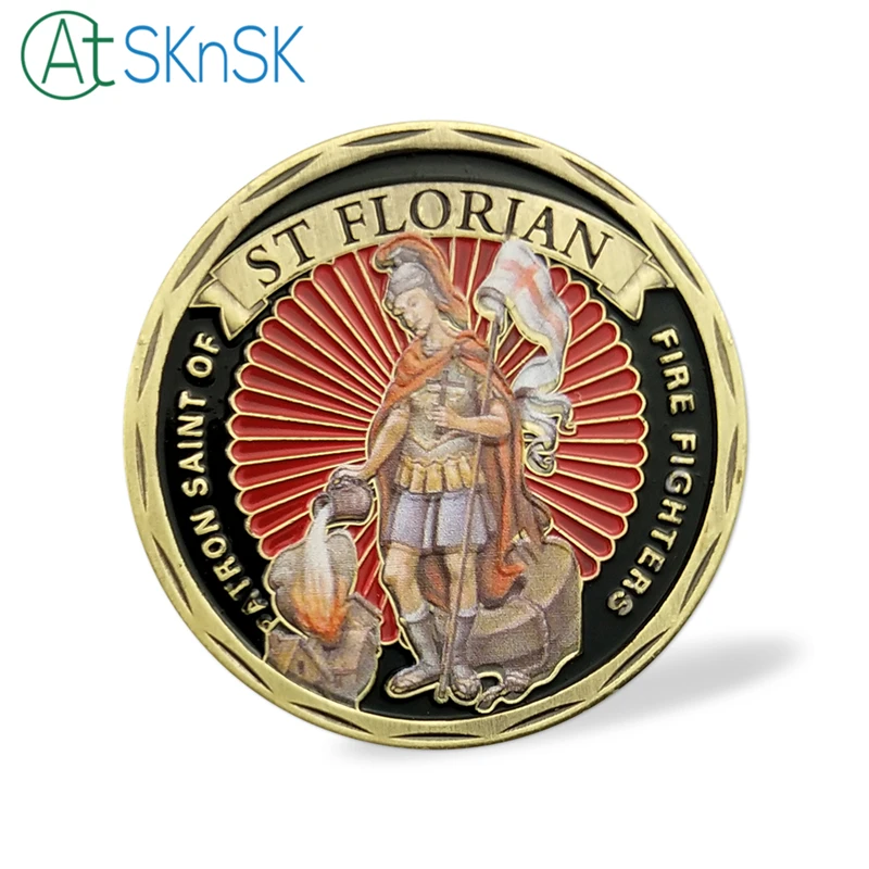 1/3/5/10 шт. ST Saint Florian Patron Of Fire Fighters вызов монеты традиция жертвенность