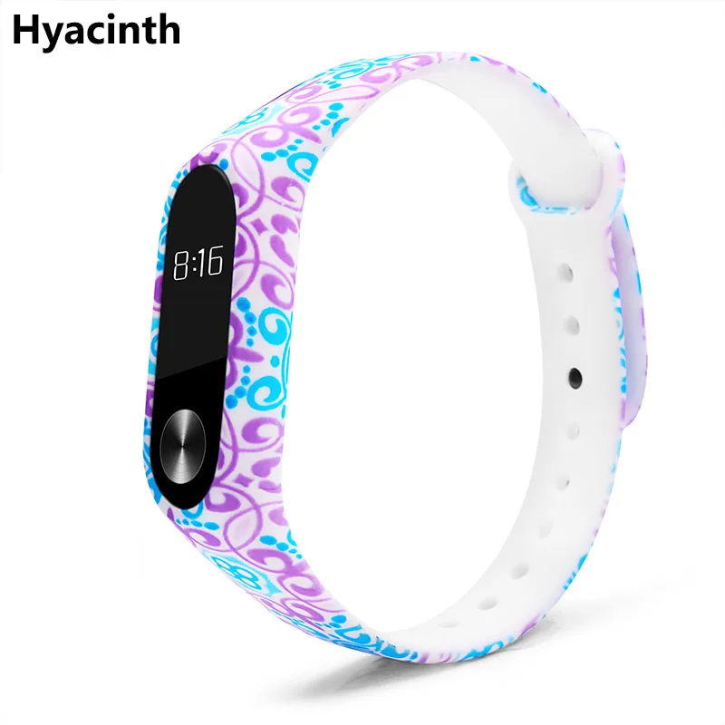 BOORUI Miband 2 аксессуары mi band 2 ремешок цветной специальный силиконовый ремешок для Xiaomi Mi Band 2 смарт-браслеты Smartband - Цвет: Hya