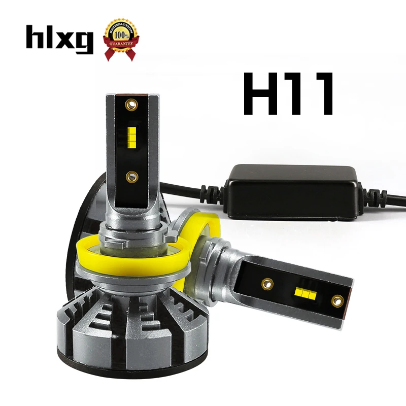 Hlxg 1 пара 12000LM 72 Вт/комплект Led H11 с чипами Lumileds металлический адаптер мини h8