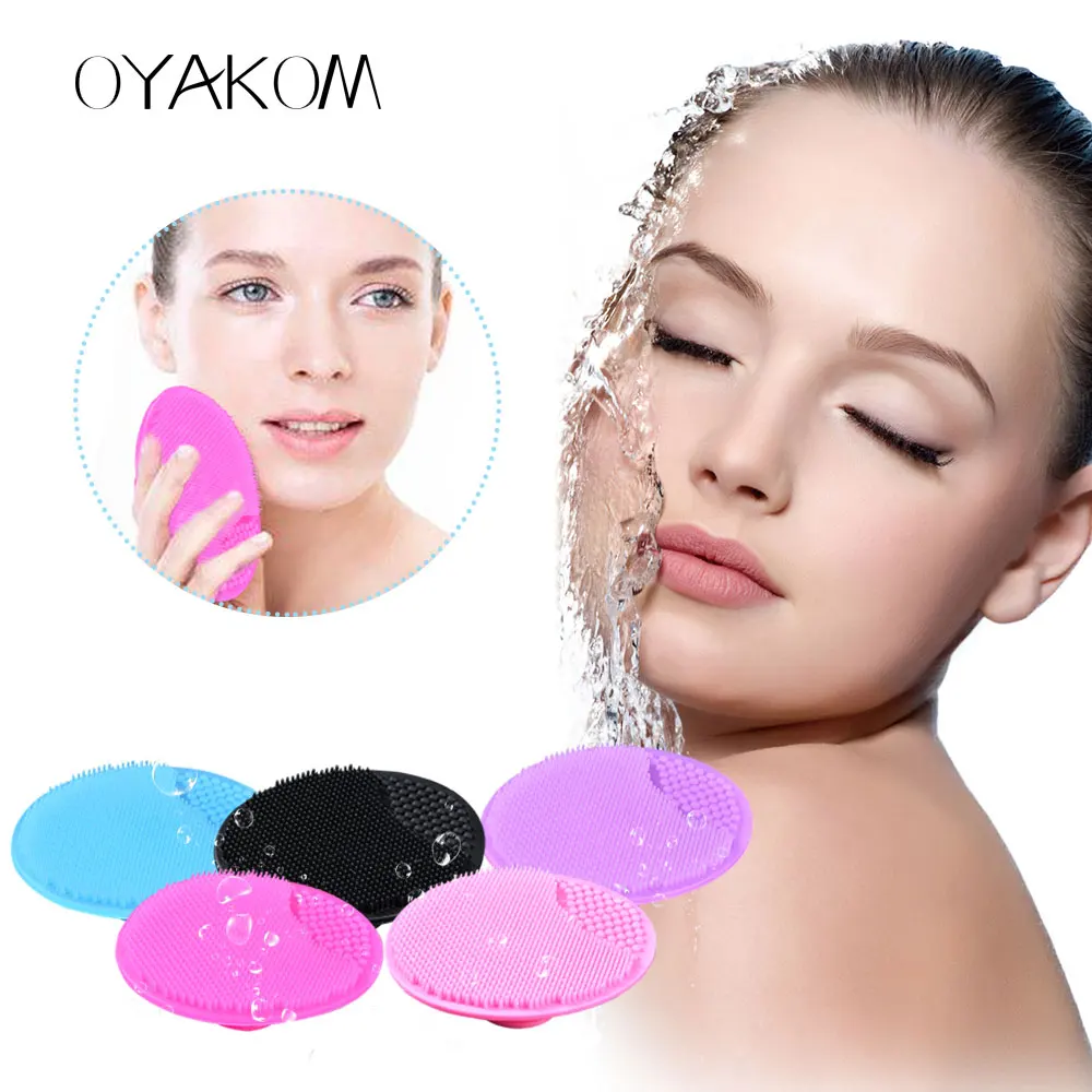 Мягкая силиконовая Очищающая щетка для лица OYAKOM отшелушивающая удаления черных