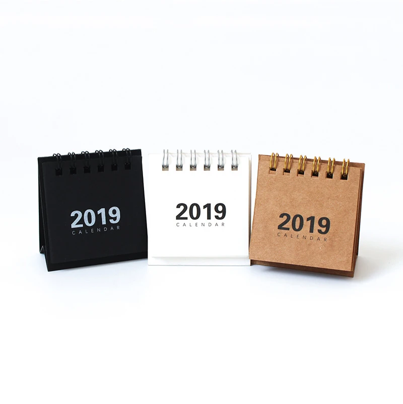 2019 Новый Kawaii небольшой мини милый простой календари катушки расписание