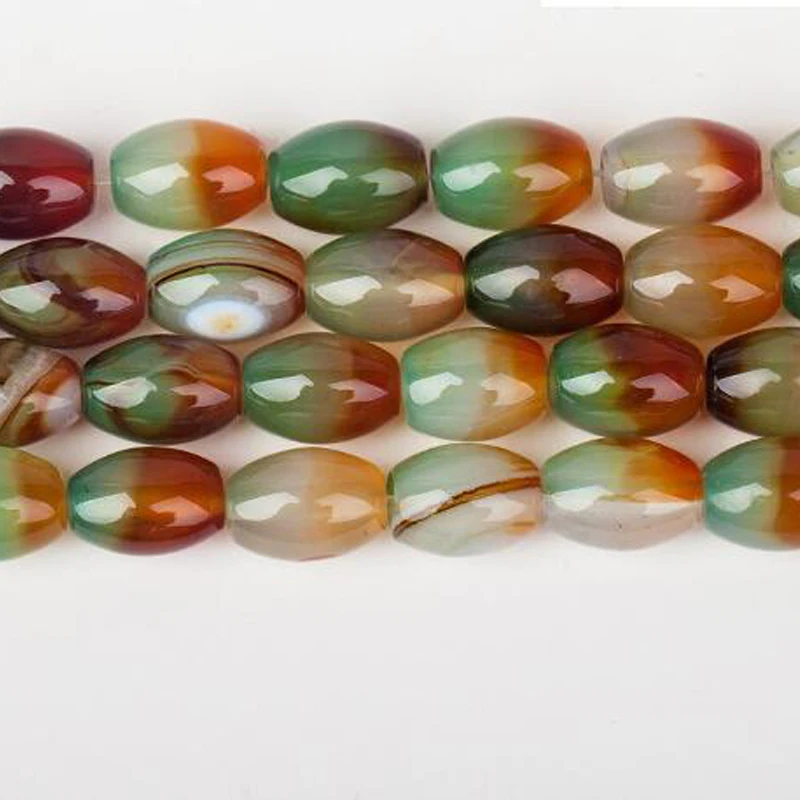 8x12 10x14 12x16mm Mix Color Natural Stone Peacock Agates Beads Strand 40cm Loose Jujube For DIY Jewelry Making Bracelet | Украшения и