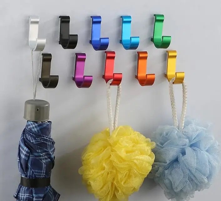 

1000pcs/lot Modern Aluminum alloy Hooks Kitchen Door Rear Coat Wall Hooks For Clothes Bathroom Hardware Accessories