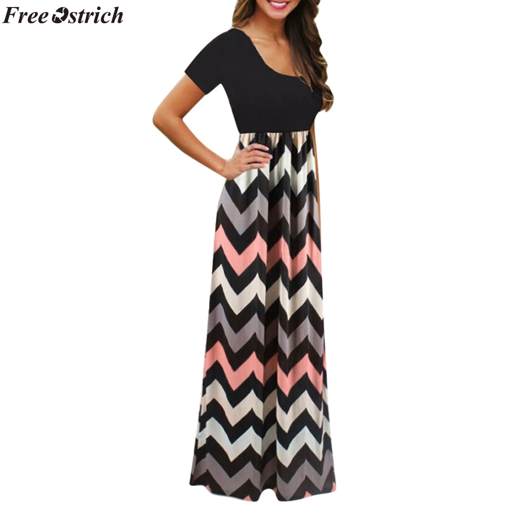 Бесплатная доставка OSTRICH 2019 vestidos verano женское Повседневное платье с длинным