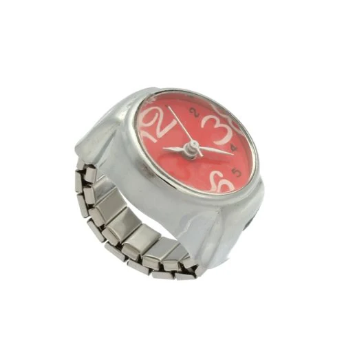 

YCYS-Watch Ring Quartz Movement Alloy Round Dial red Jewelry