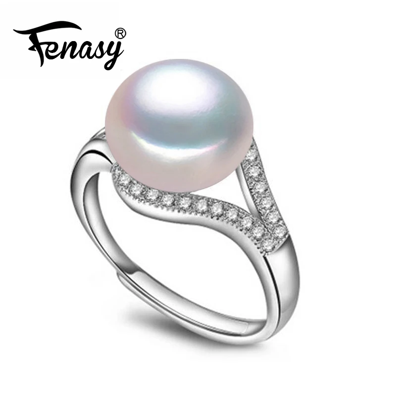 FENASY кольца с натуральным пресноводным жемчугом для женщин новые модные