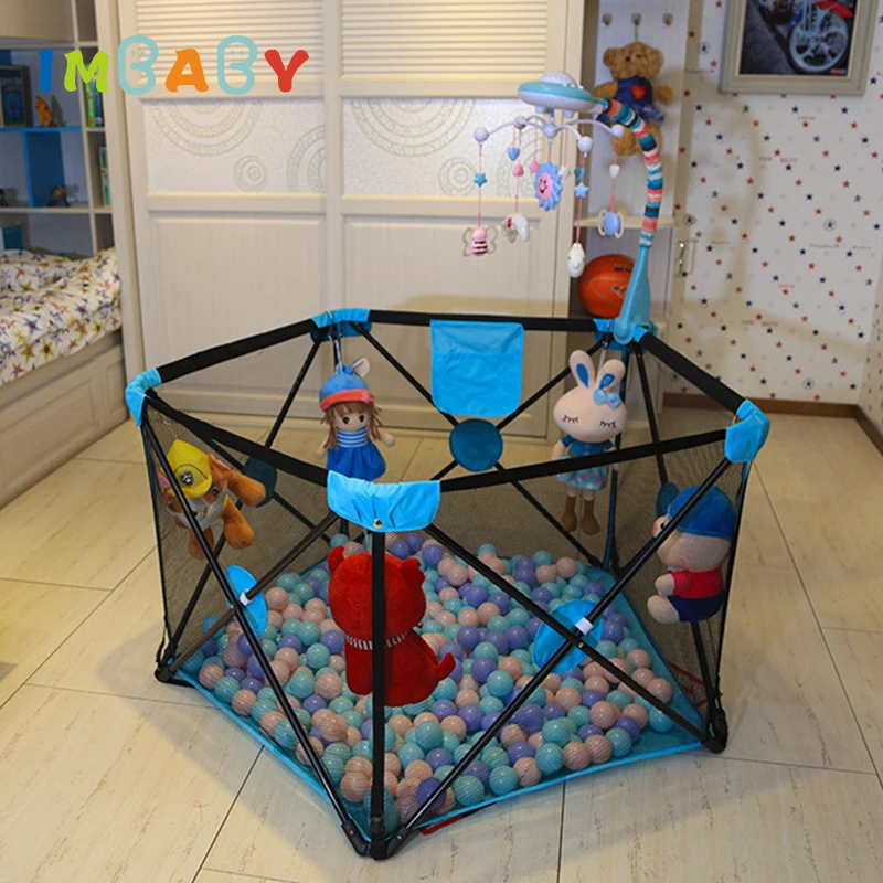 

IMBABY Folding Infant Playpen For Kids Portable Fence No Need Installation Toddler Game Playground Easy Carry Tents For Newborns