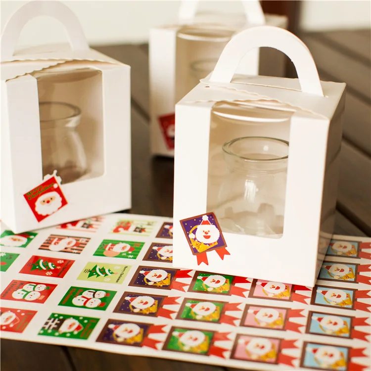 40 шт./лист с рождеством Санта Клаус снеговик Уплотнительная наклейка значки