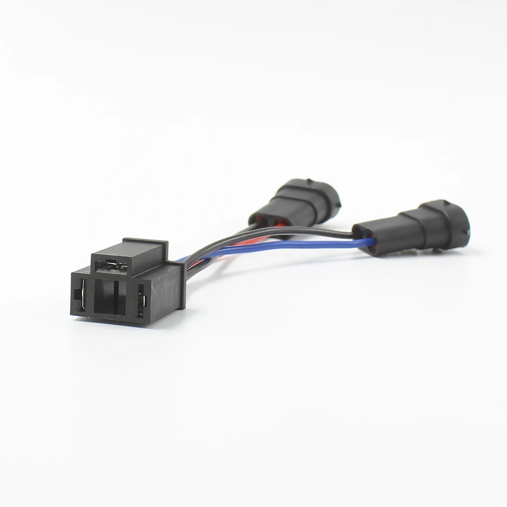 

2Pcs H4 to H9/H11 Hi/Lo Dual Beam Headlight Splitter Harness Adapter H4 Wiring Harness Dual Beam Headlights For Harley Road King