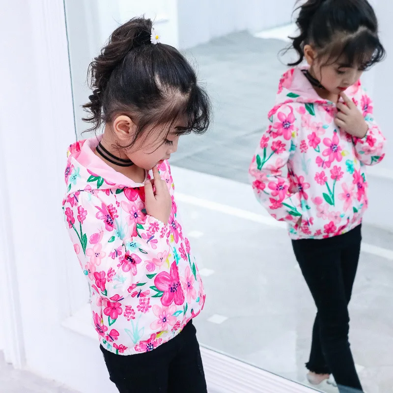 Новая куртка одежда для маленьких девочек 2019 Весна с длинным рукавом цветок
