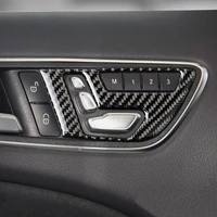 car seat adjustment buttons panel decoration sticker trim carbon fiber for mercedes benz a b class cla c117 gla x156 2011 18
