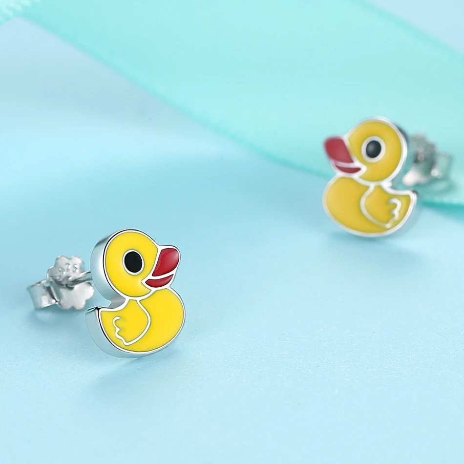 Женские и детские серьги пусеты FOREWE из стерлингового серебра 925 пробы с милым