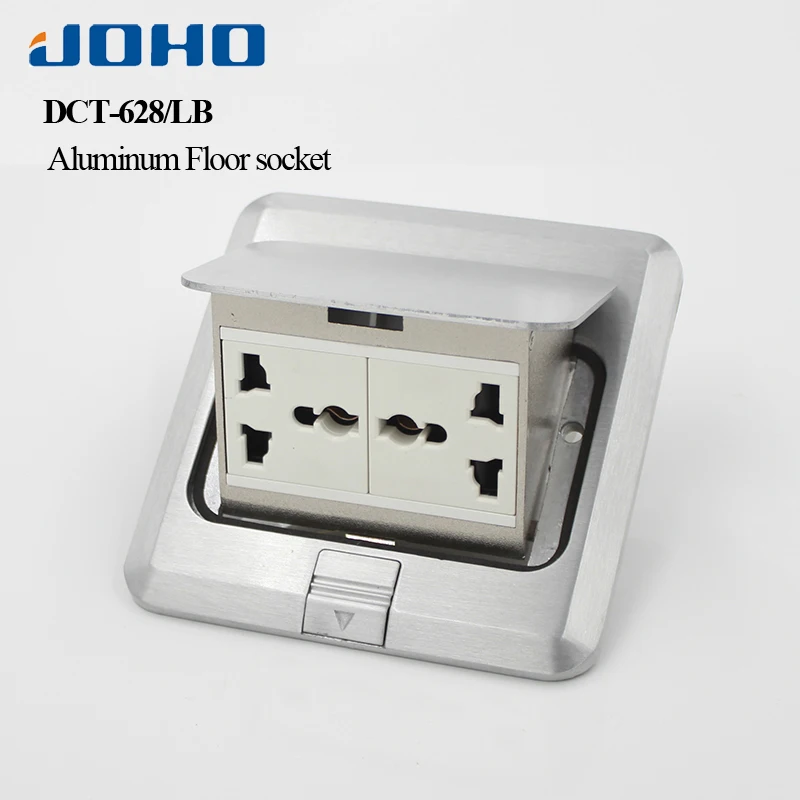 Панельная розетка JOHO из алюминиевого сплава с 6 отверстиями 250 В 10 А|floor socket box|floor box