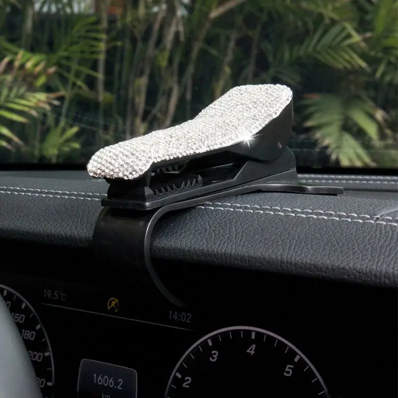 

Universal Diamond Crystal Blingbling Car Phone Holder Car Dashboard Holder Stand Hud Design Clip Smartphone Car Holder Mobile Ph
