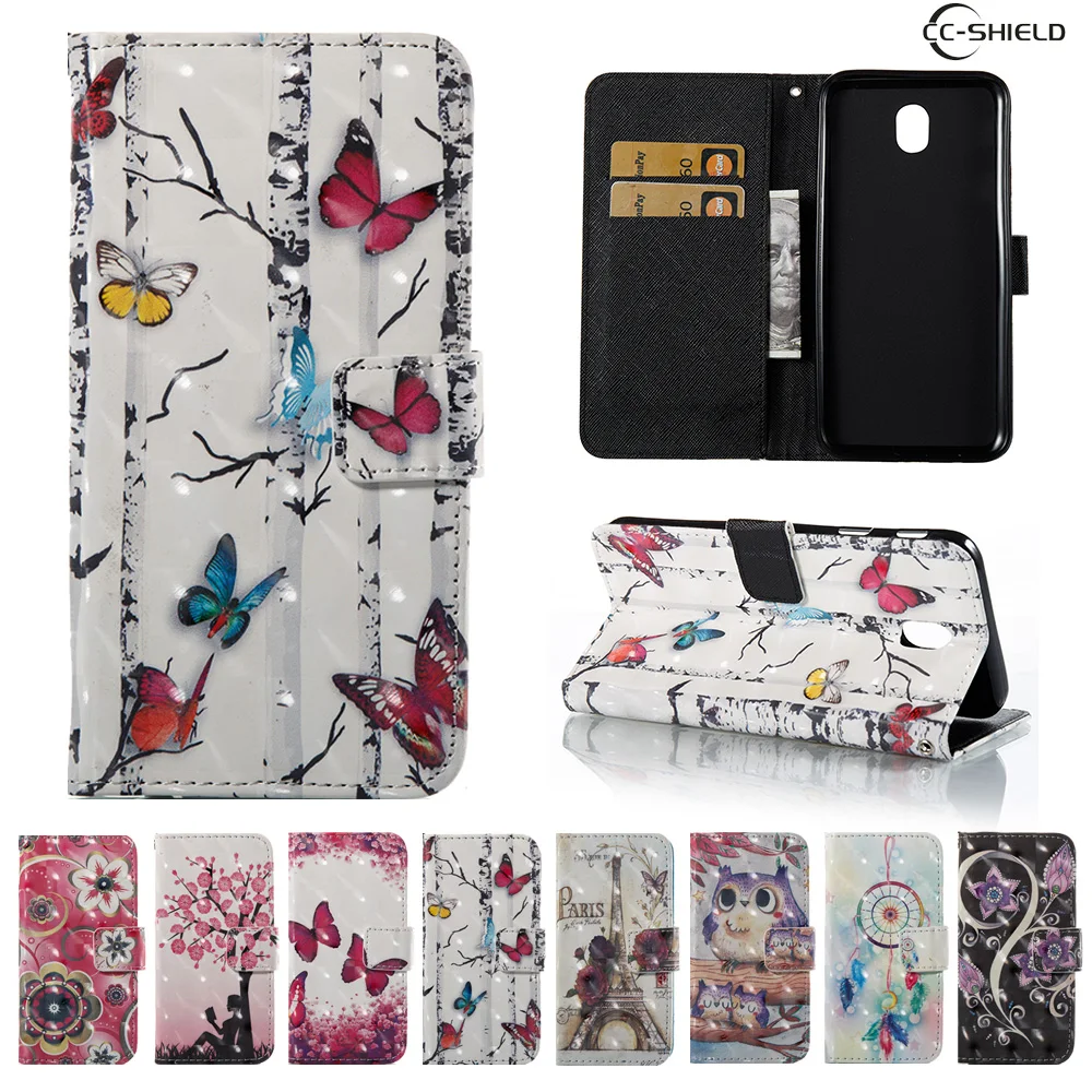 Флип чехол для Samsung Galaxy J7 2017 J730FM J730F SM 3D кожаный телефона J 7 730 J730 capa|case for samsung galaxy|case