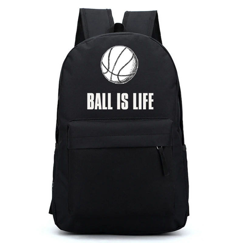 Рюкзаки с Баскетбольным слоганом Ball is Life школьные ранцы для мальчиков сумки на