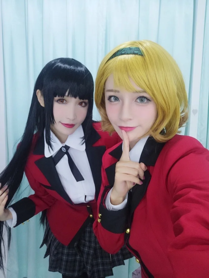 Японская школьная форма аниме kakegurui yumeko jabami косплей костюм парик для волос куртка